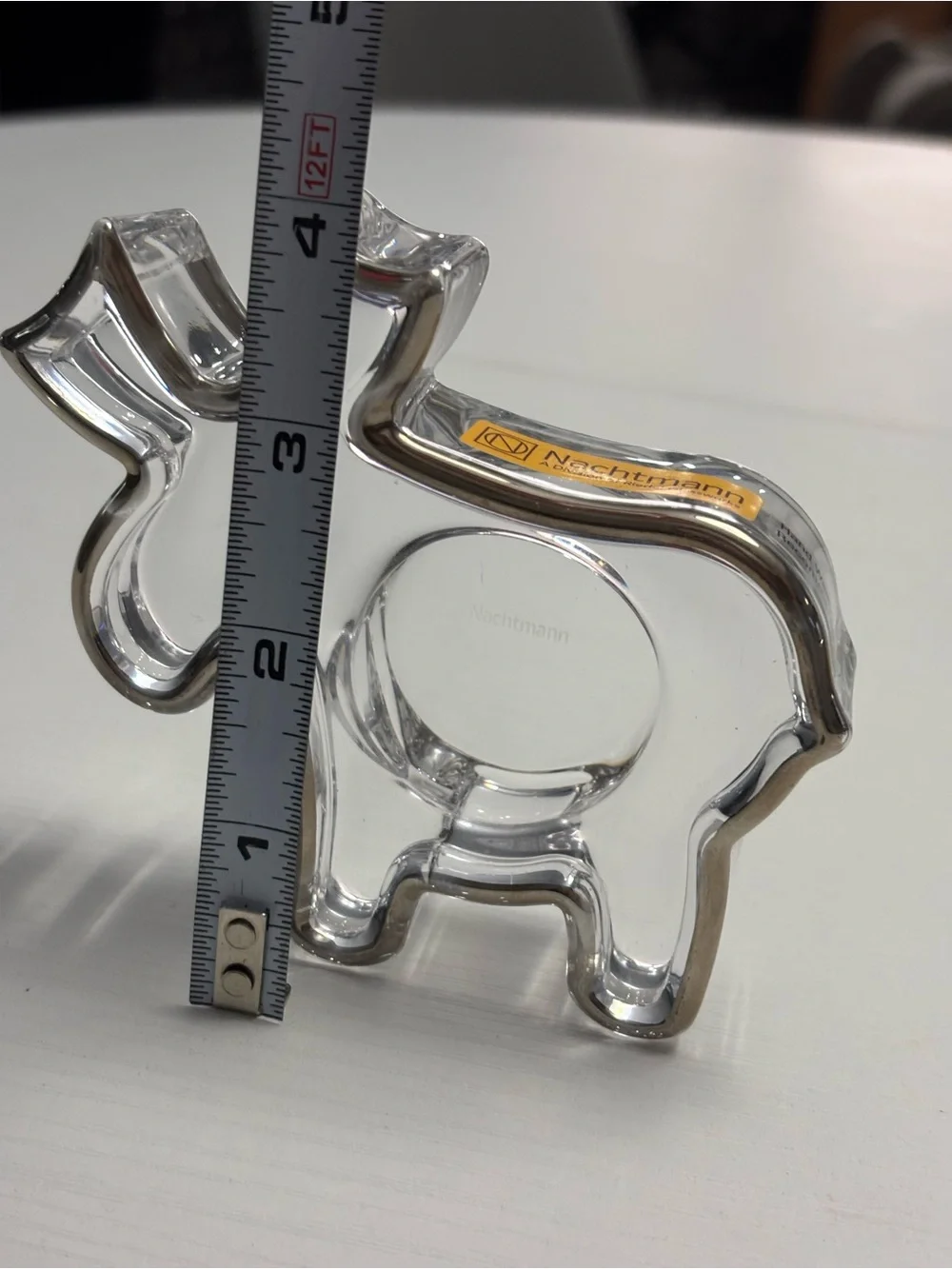 Nachtmann Clear Crystal Moose Tealight Holder